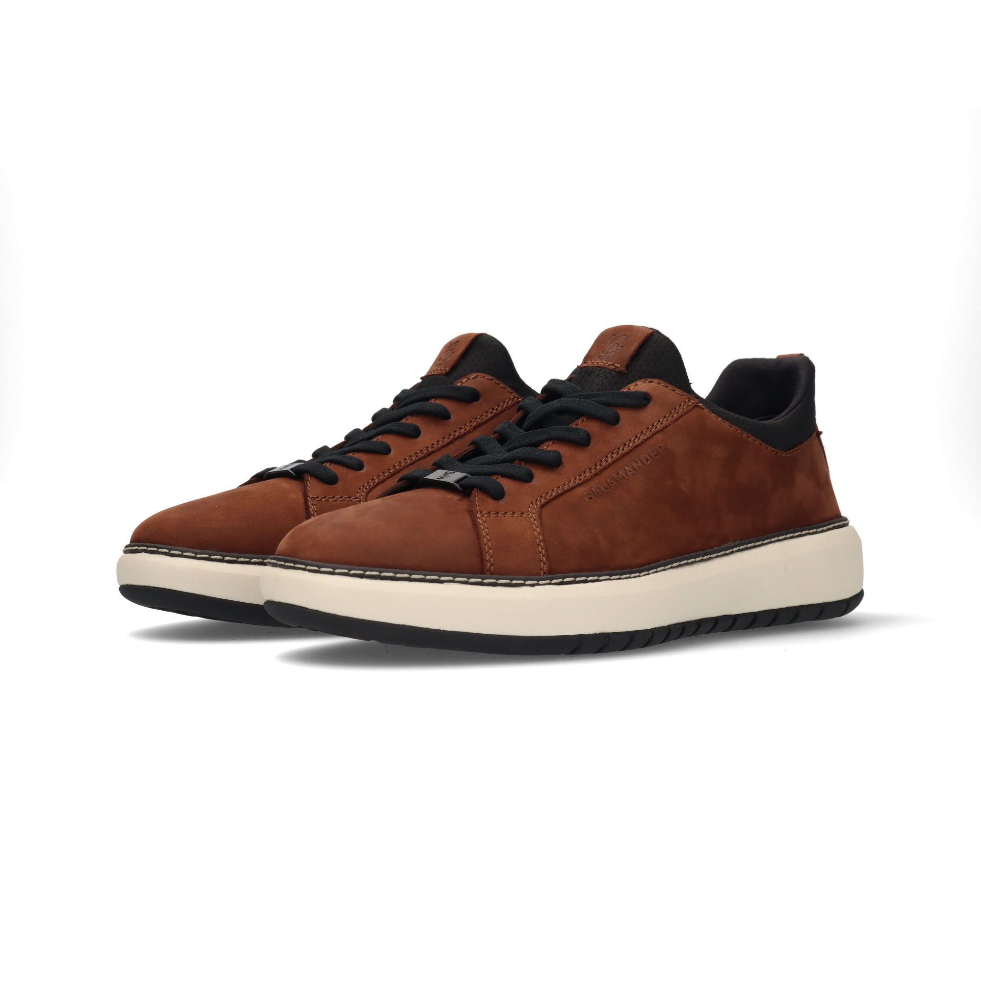 Nubuck leather sneakers dark brown