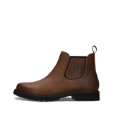 Cognacbraune Chelsea Boot aus Leder mit Zwei-Farben-Effekt