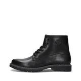 Schwarze Schnürstiefel aus Leder