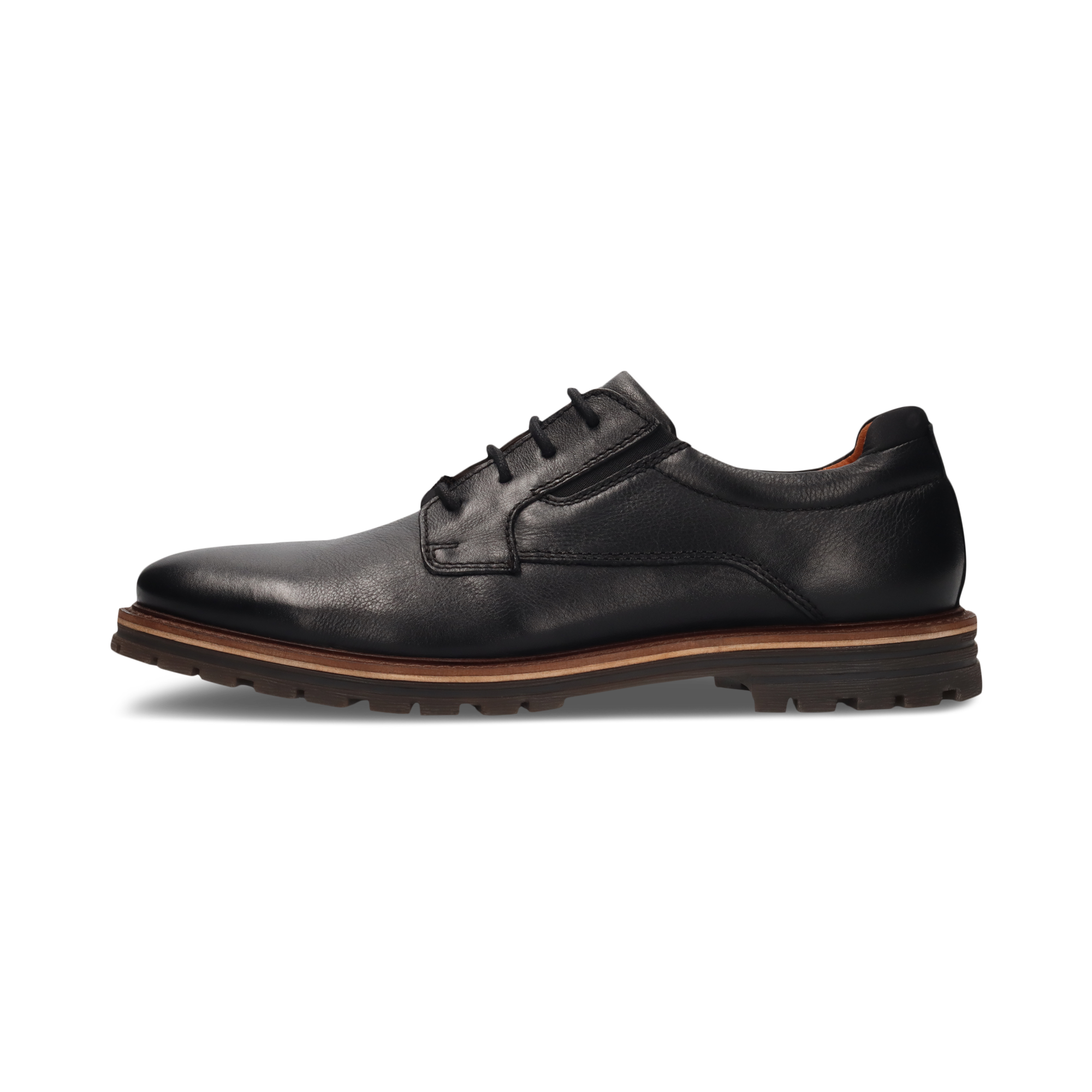 Leder Business-Schnürschuhe in Schwarz