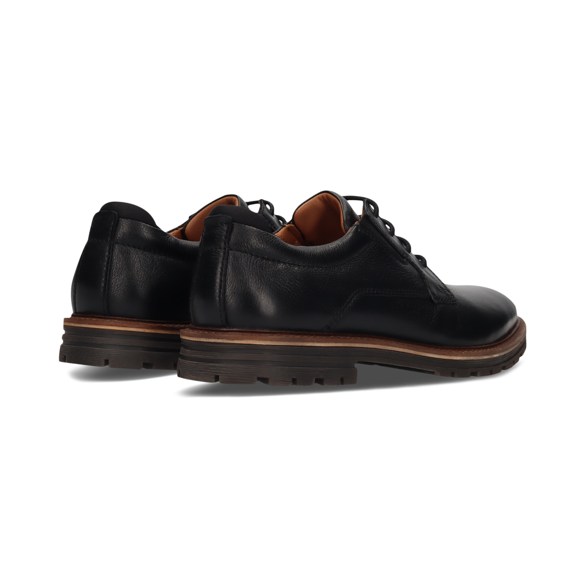 Leder Business-Schnürschuhe in Schwarz