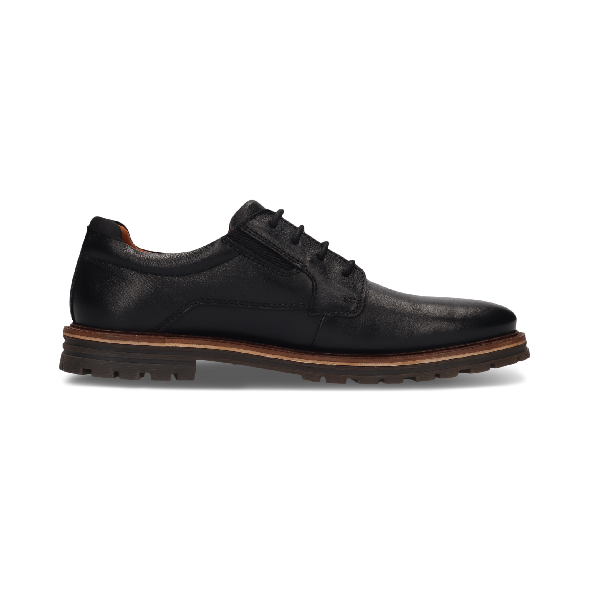 Leder Business-Schnürschuhe in Schwarz