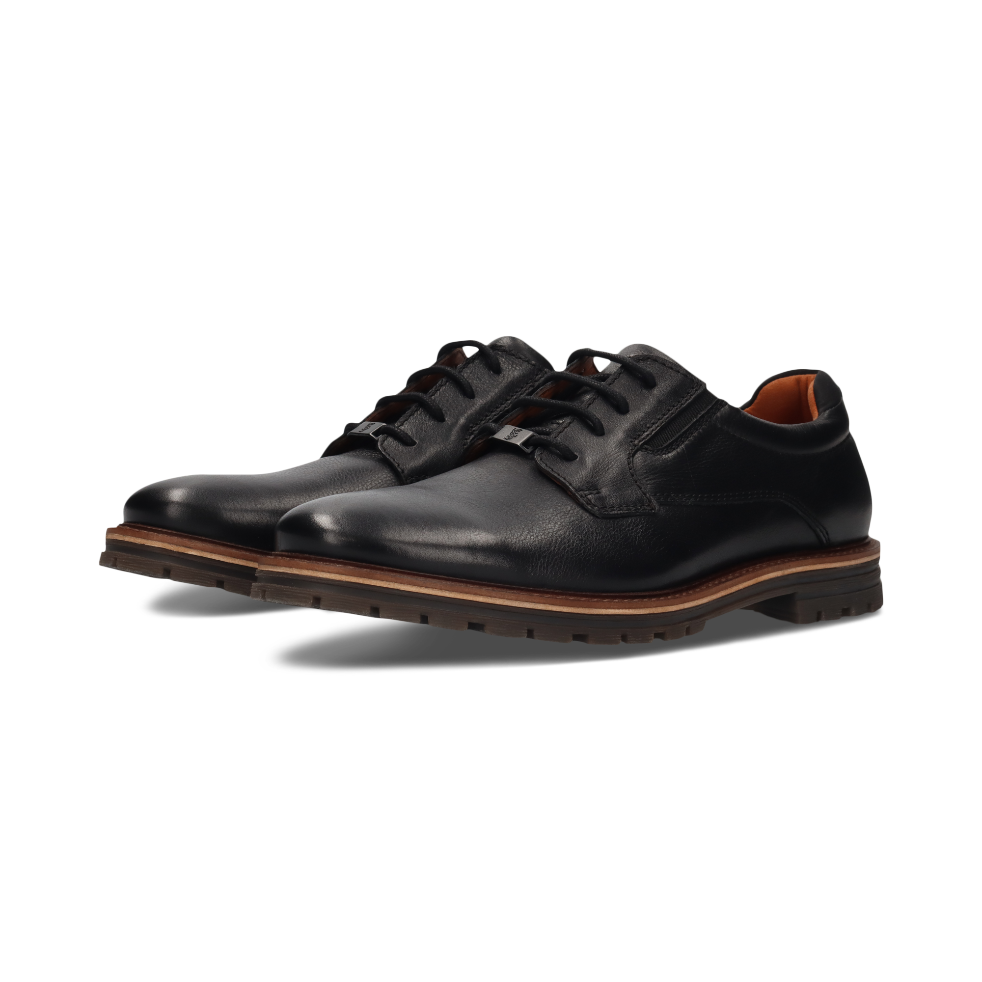 Leder Business-Schnürschuhe in Schwarz