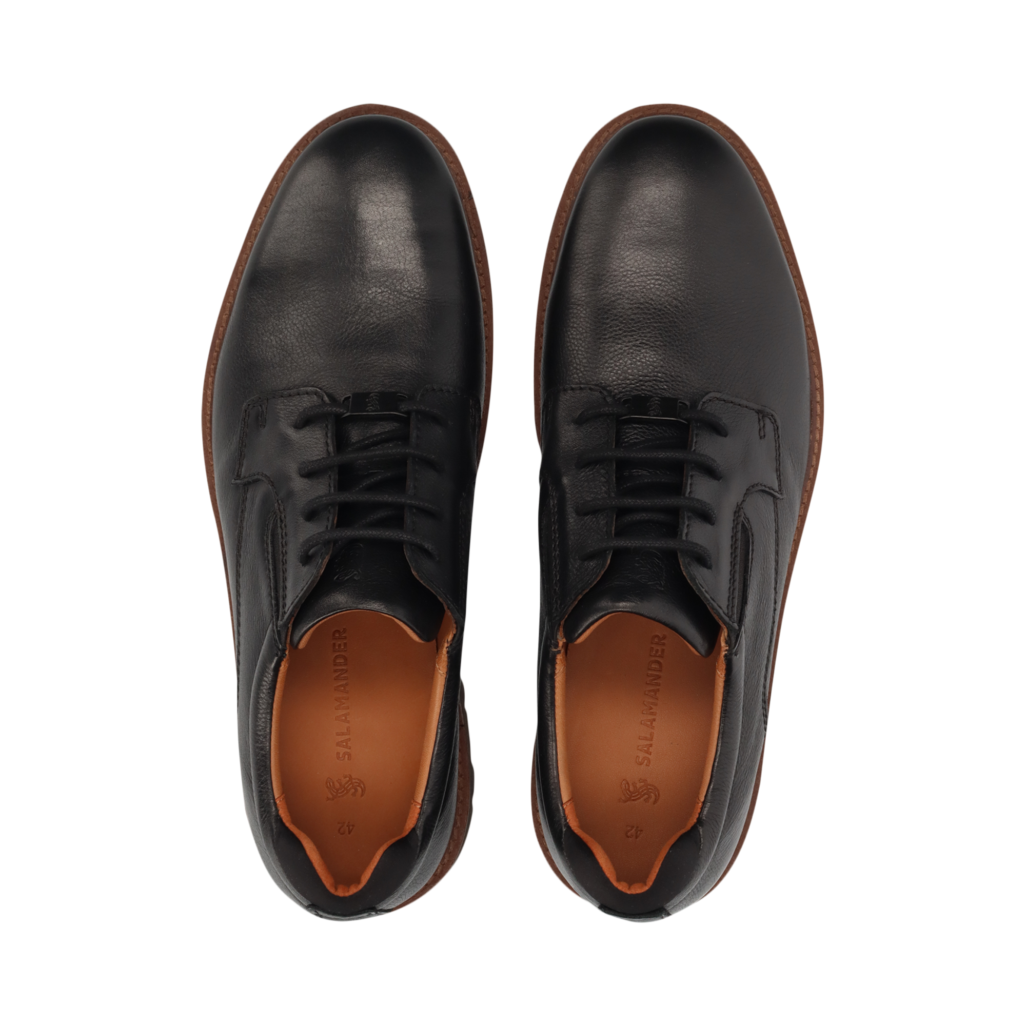 Leder Business-Schnürschuhe in Schwarz