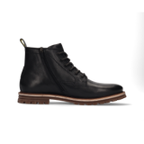 LEDER SCHNÜRSTIEFEL SCHWARZ