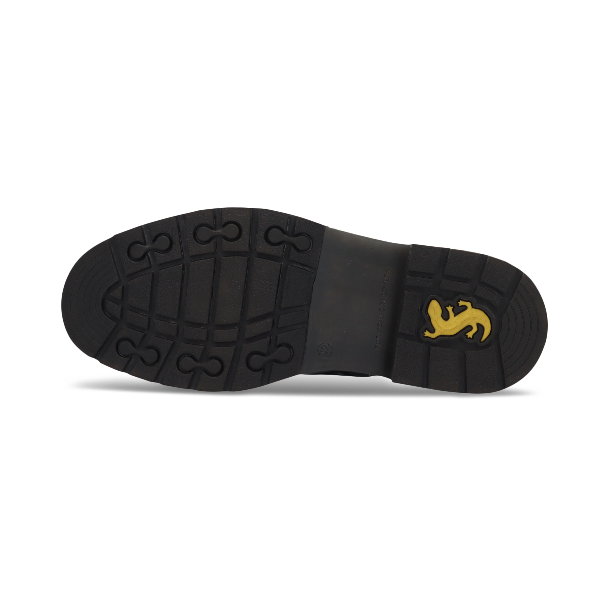 Leder-Schnürstiefel in Schwarz