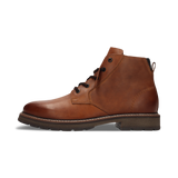 Leder-Schnürstiefel in Braun