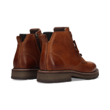 Leder-Schnürstiefel in Braun