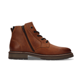 Leder-Schnürstiefel in Braun