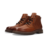 Leder-Schnürstiefel in Braun