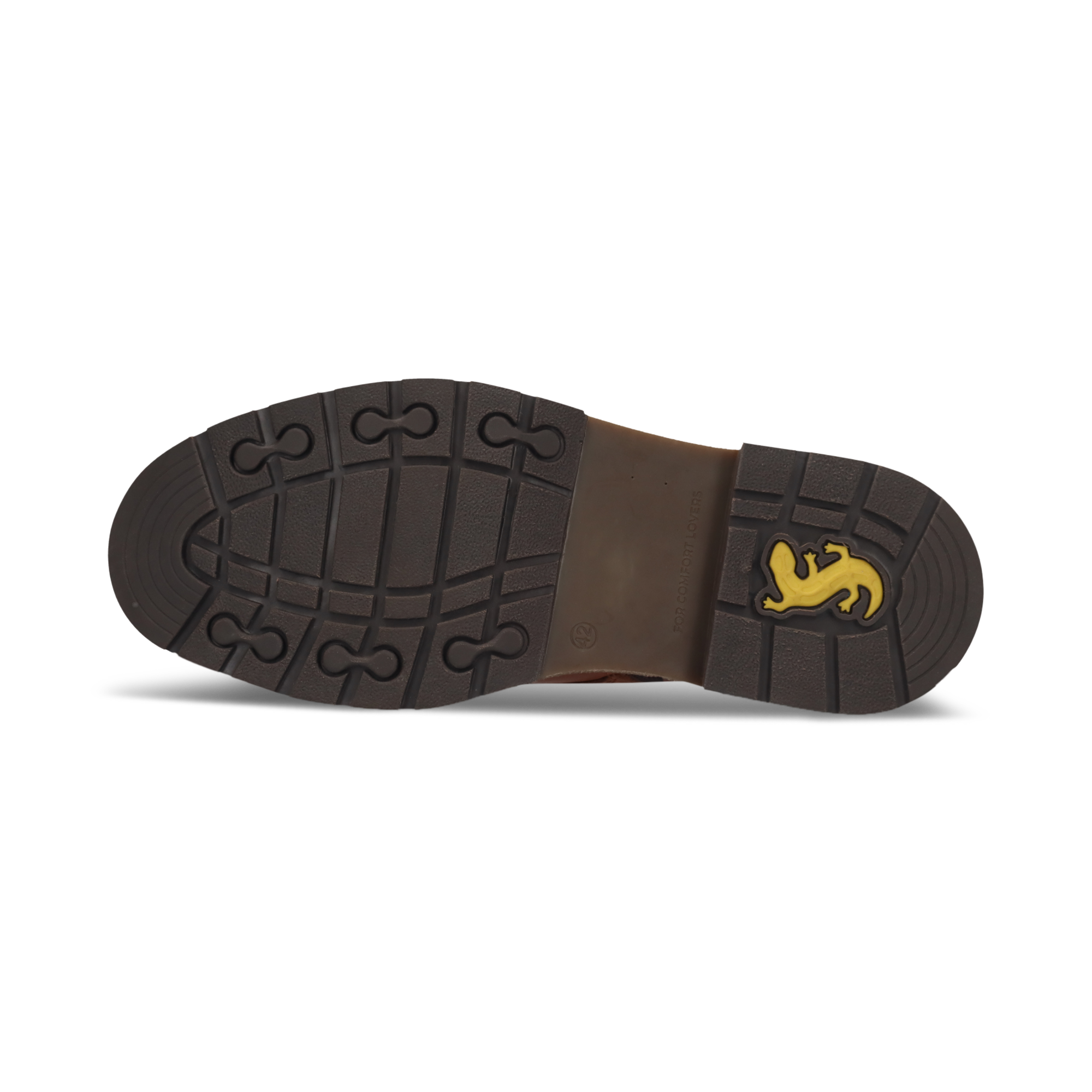 Leder-Schnürstiefel in Braun