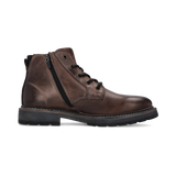 Leder Schnürstiefel dunkelgrau