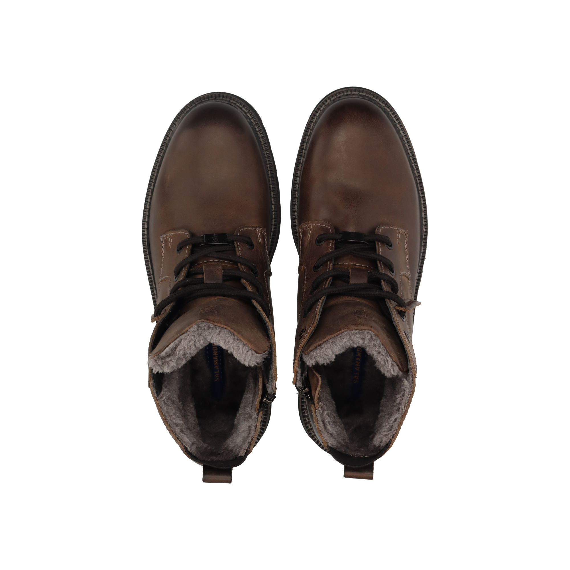 Nubukleder-Schnürstiefel in Grau