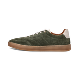 Leder Sneaker Dunkelgrün