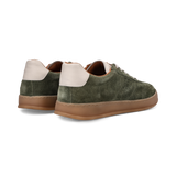 Leder Sneaker Dunkelgrün