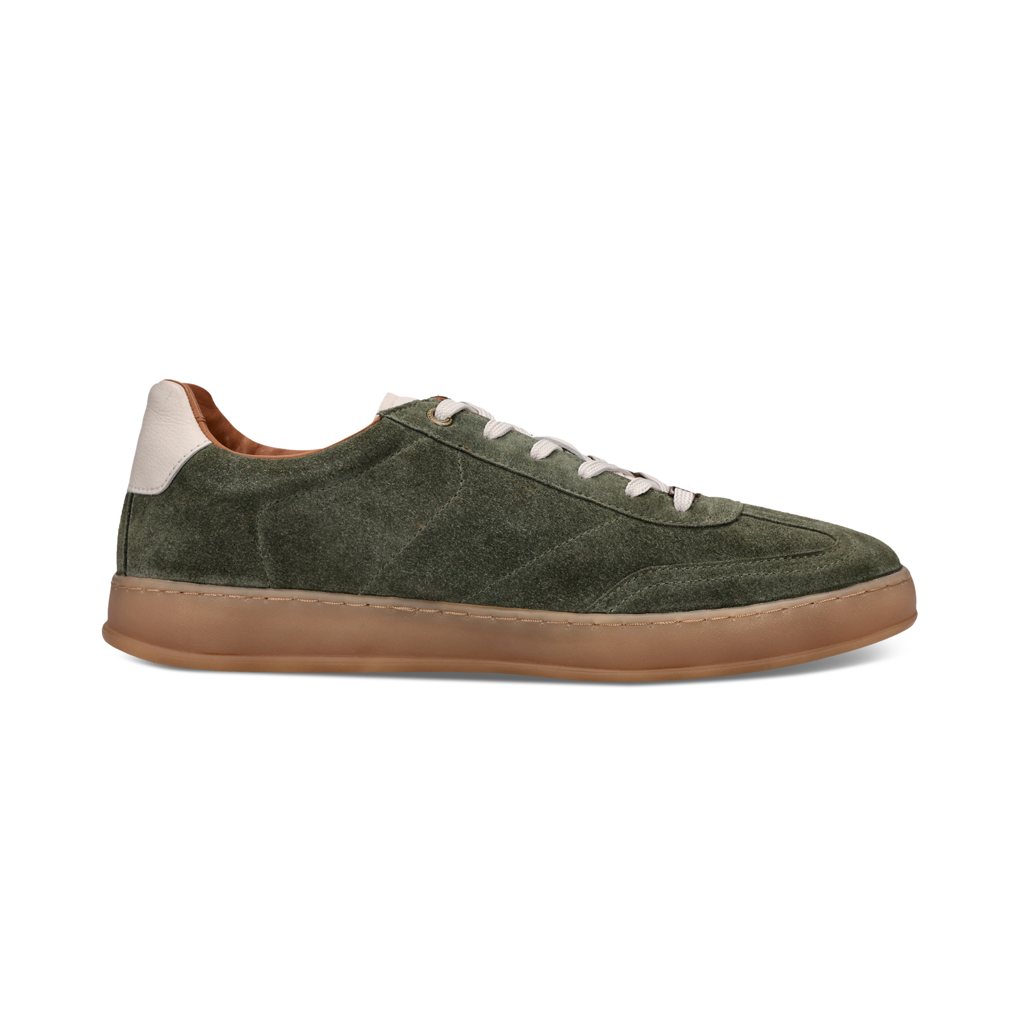 Leder Sneaker Dunkelgrün