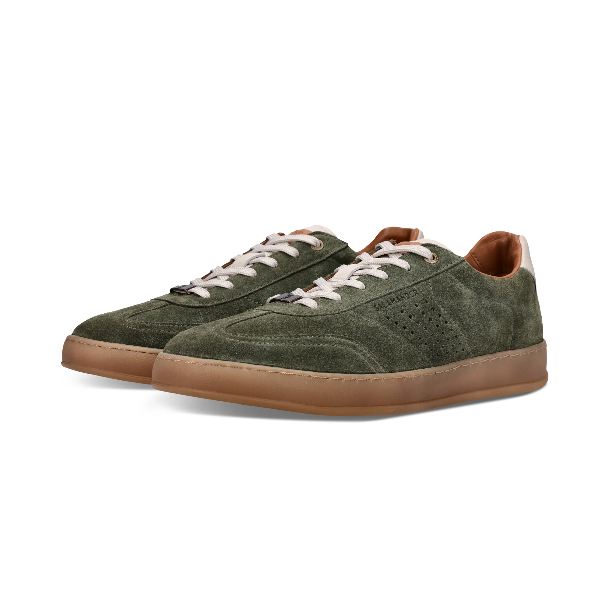 Leder Sneaker Dunkelgrün