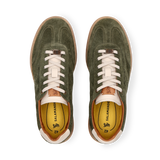 Leder Sneaker Dunkelgrün