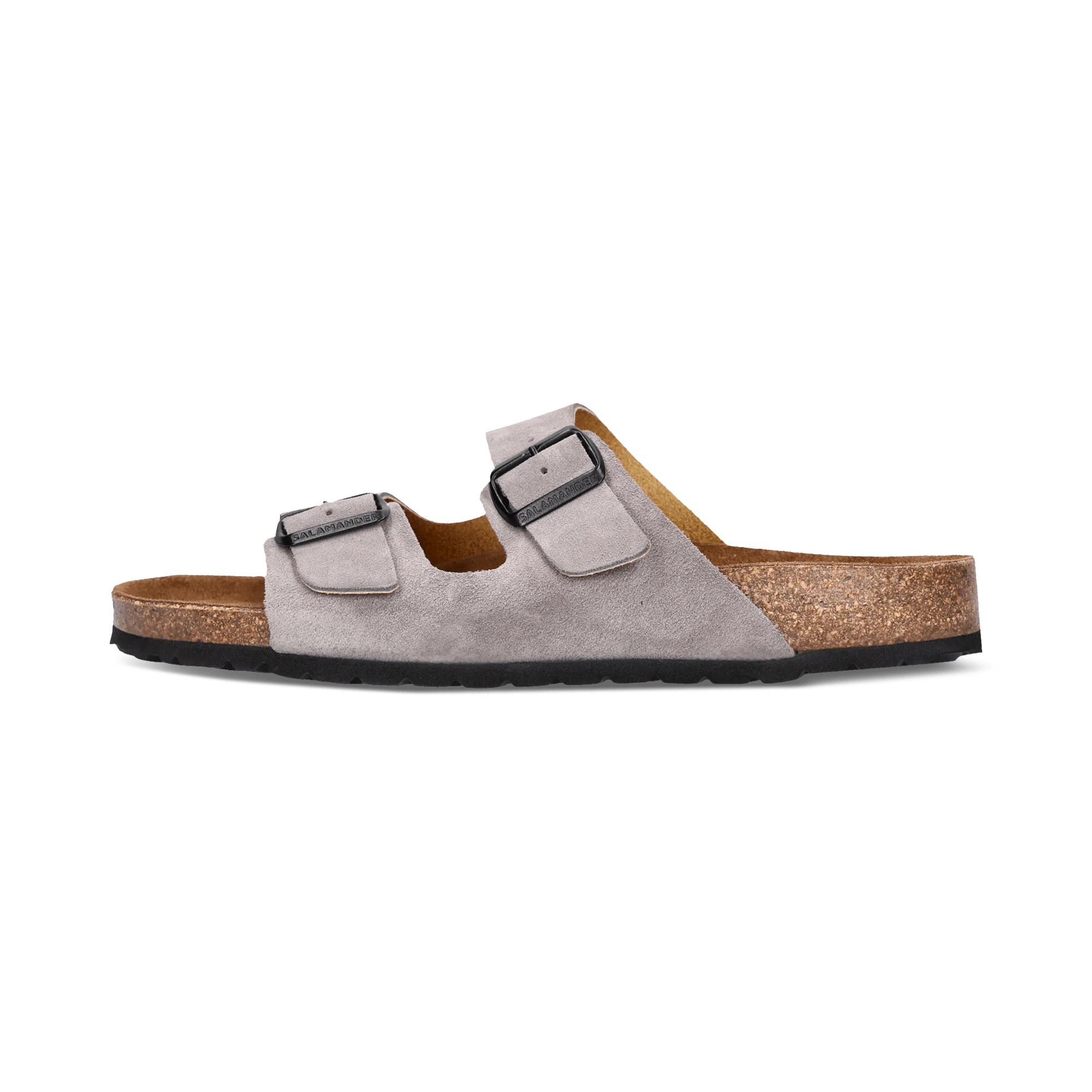 Leder Pantoletten Hellgrau