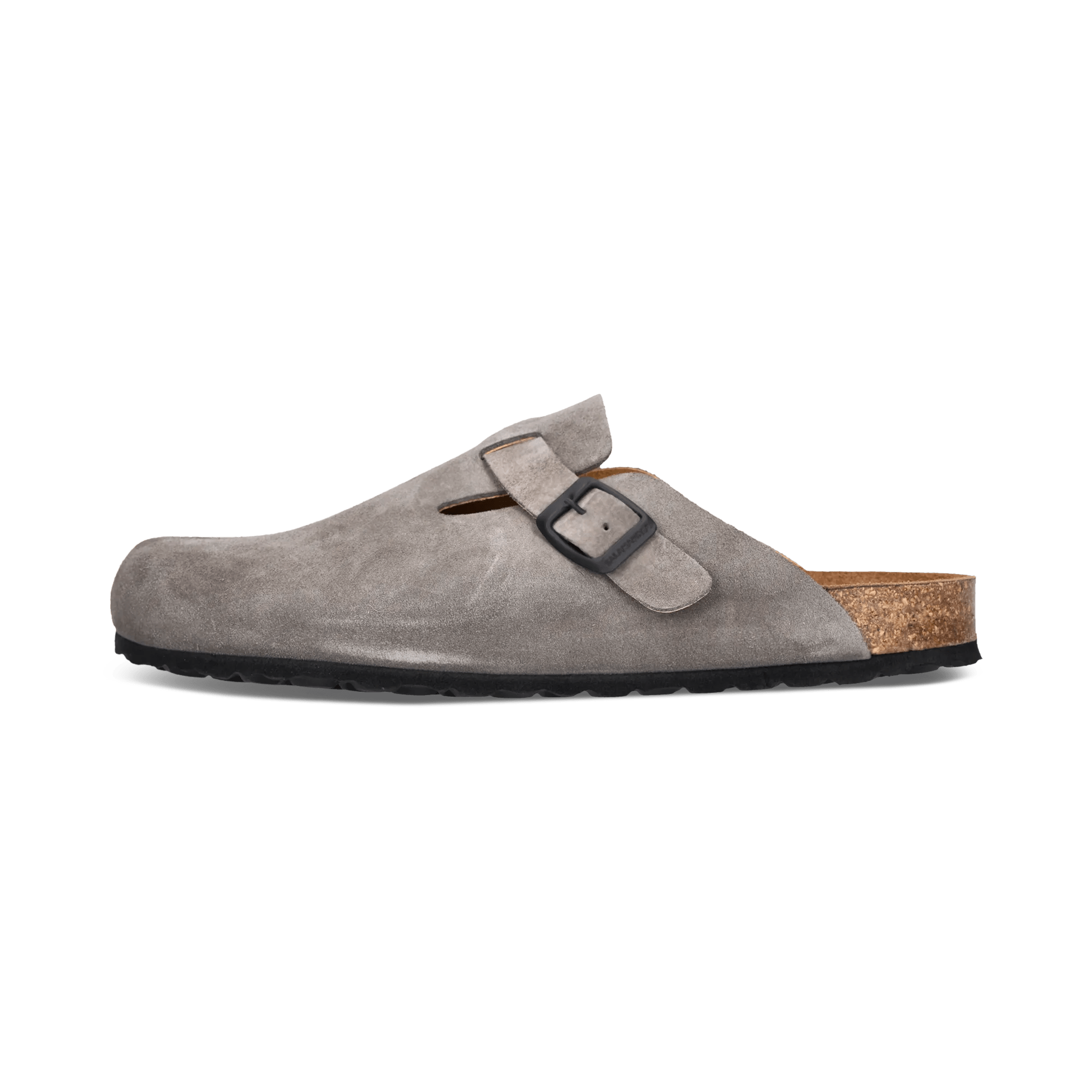 Leder Pantoletten Grau