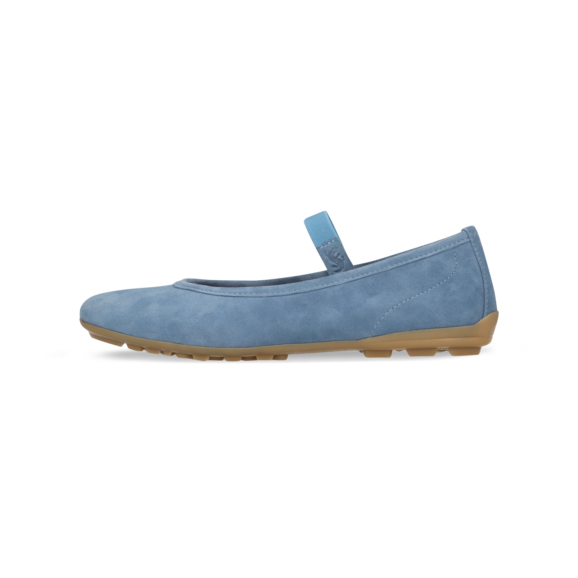 Leather Slip on light blue