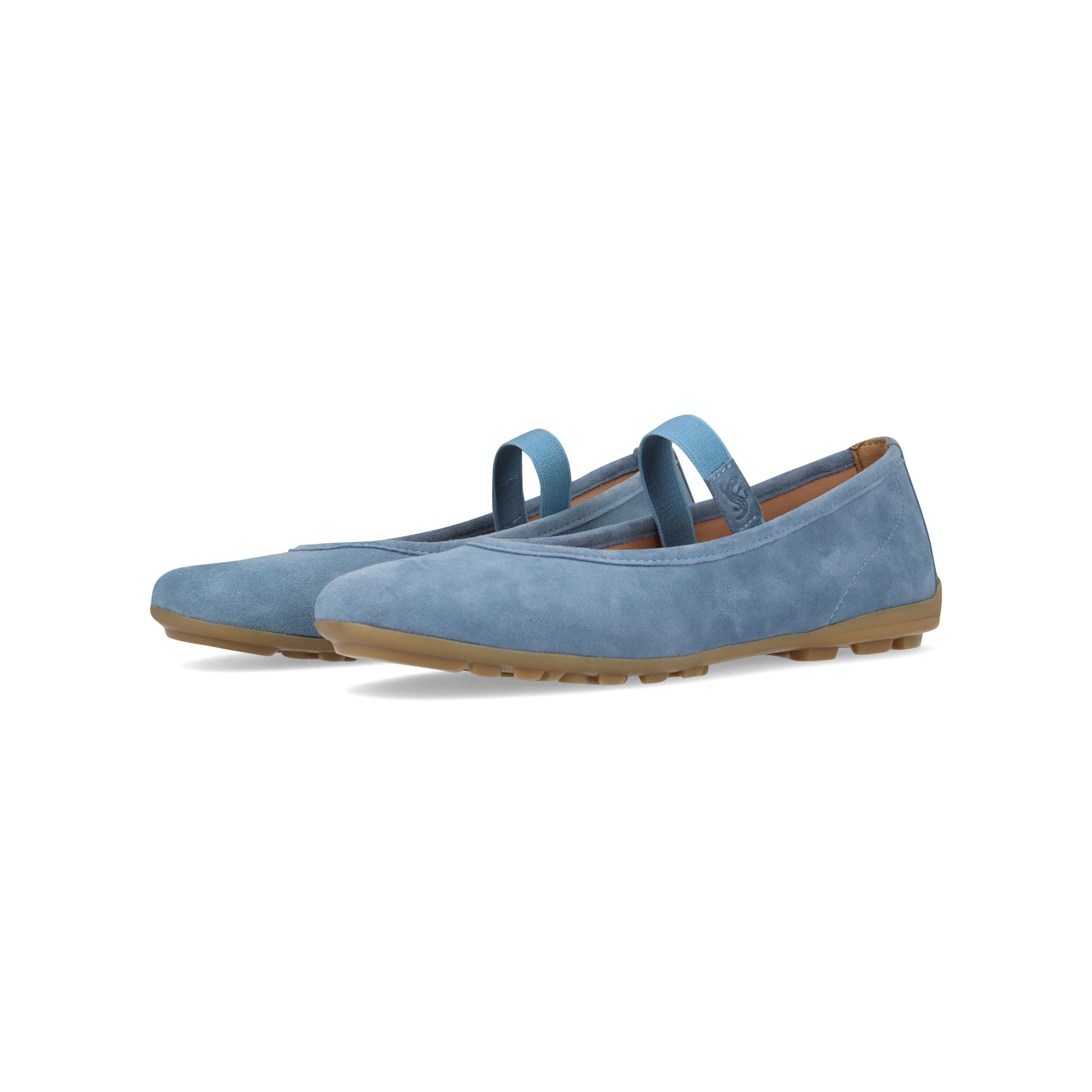 Leather Slip on light blue