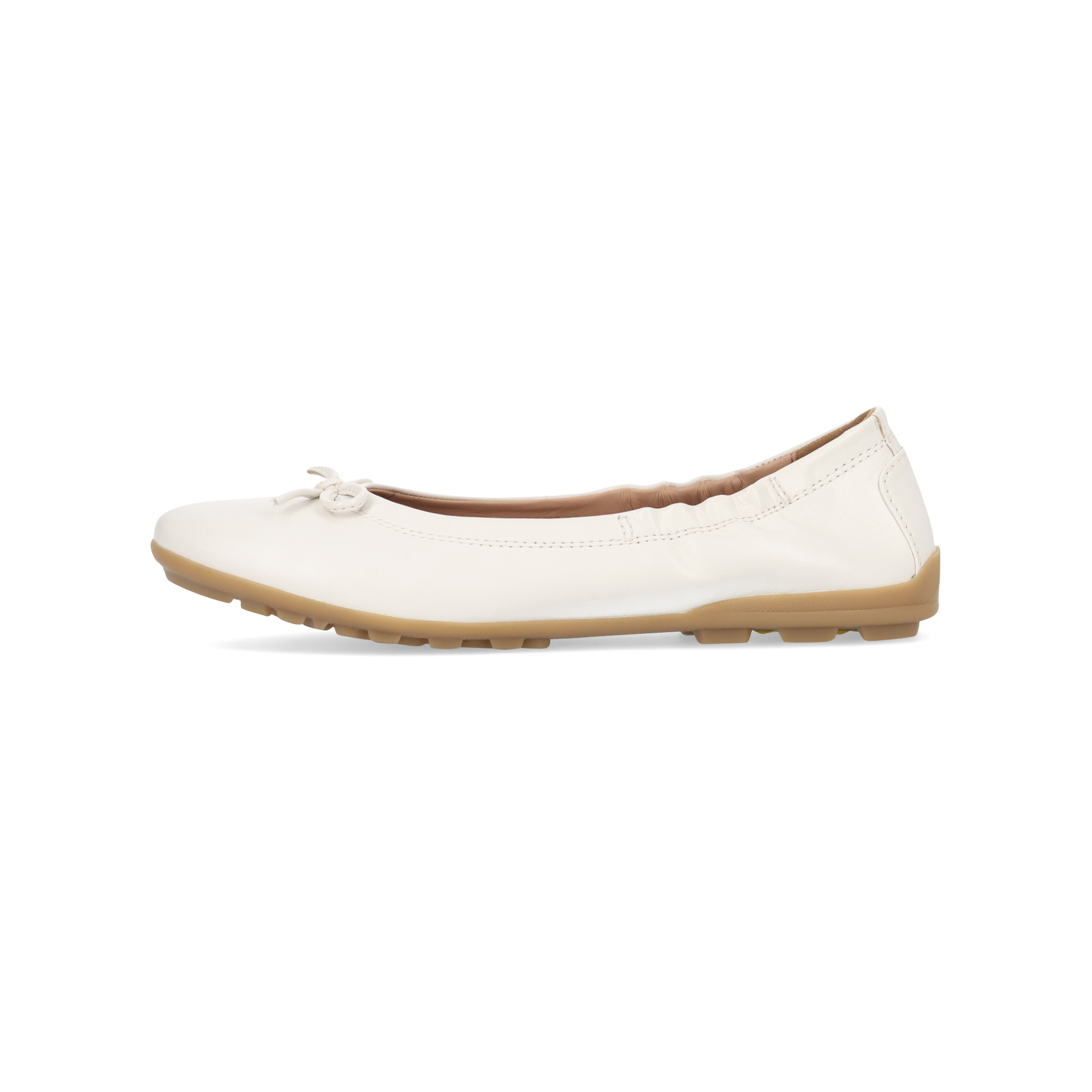 Leather Ballerina white