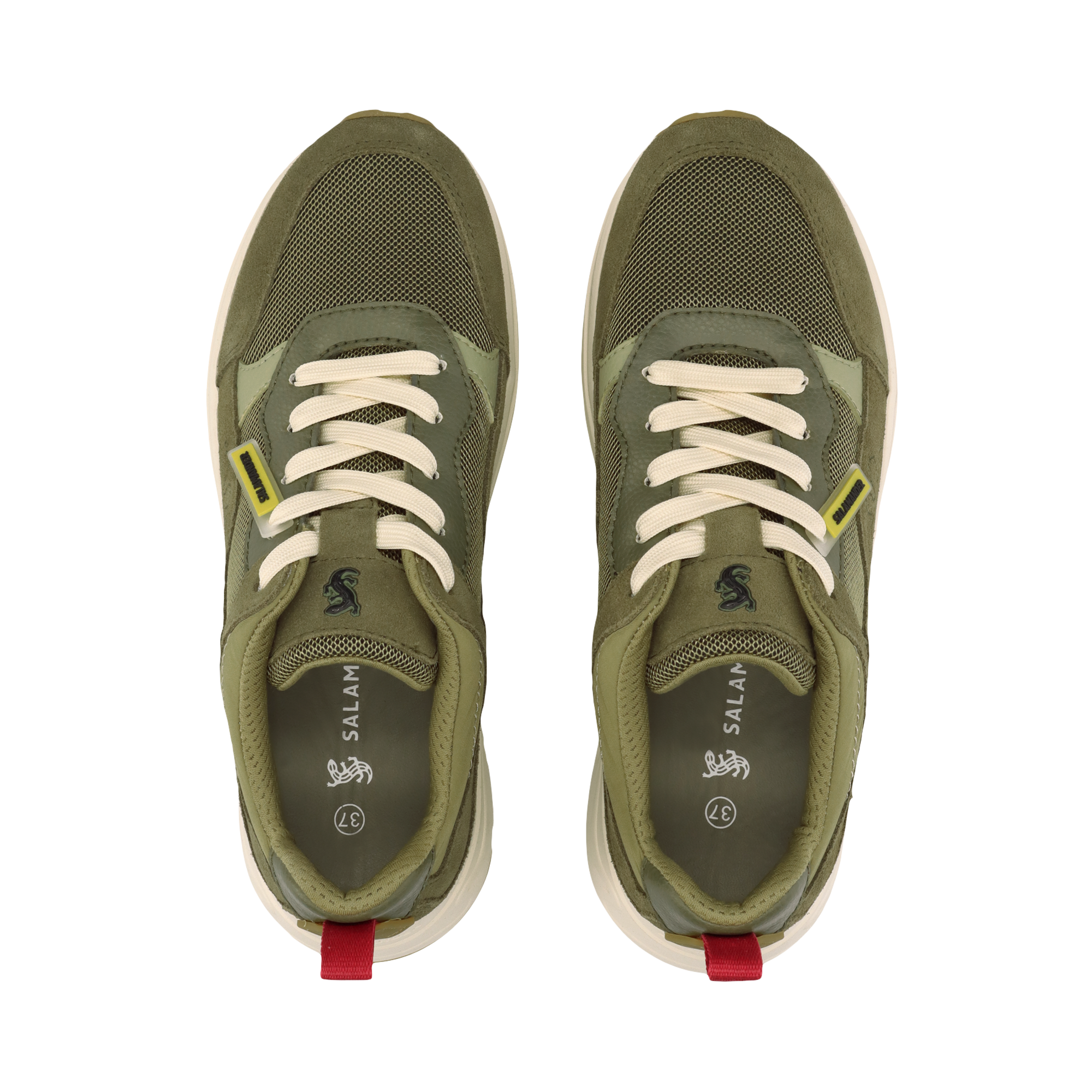 LEATHER SNEAKERS DARK GREEN/GREEN