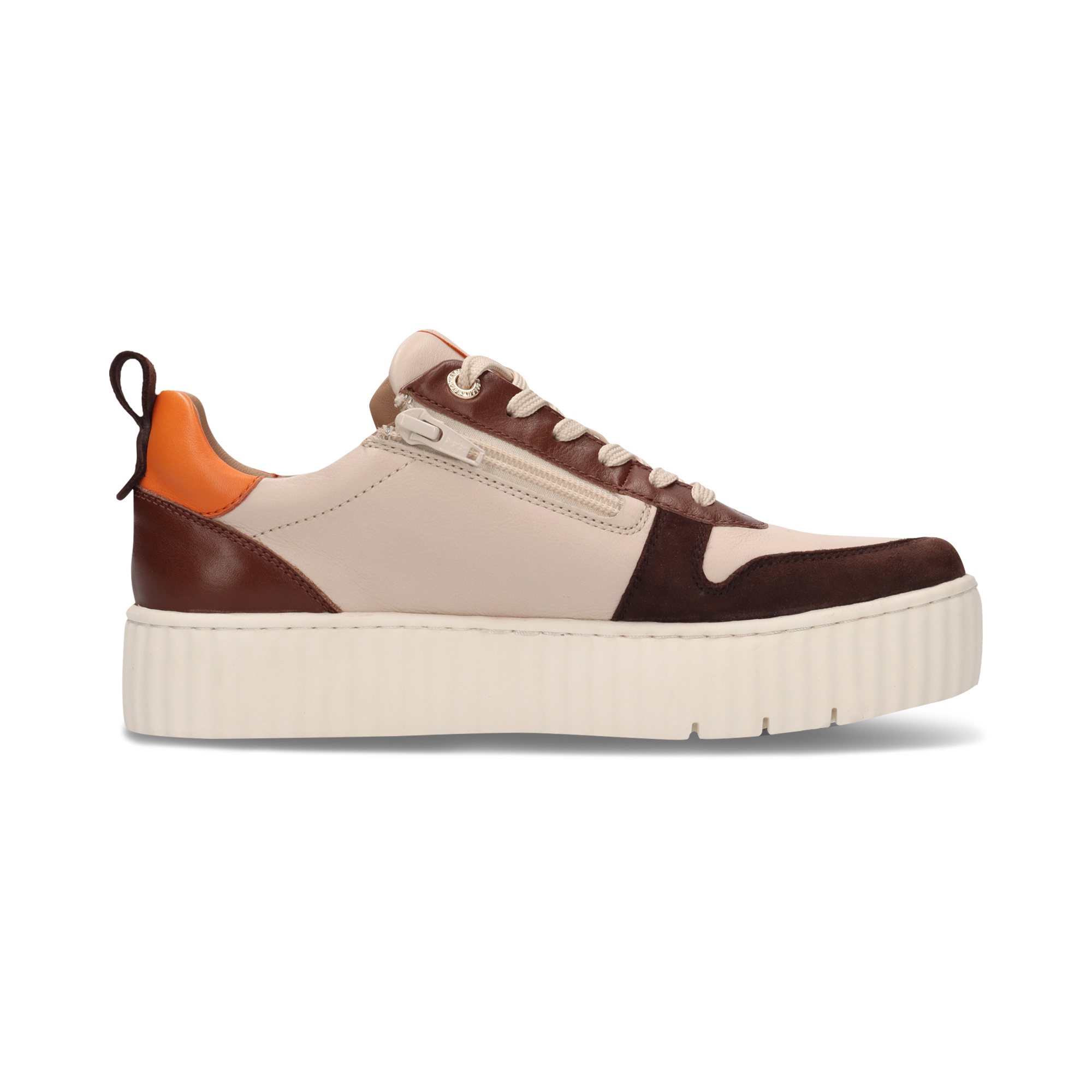 LEATHER SNEAKERS BEIGE/MULTICOLOR