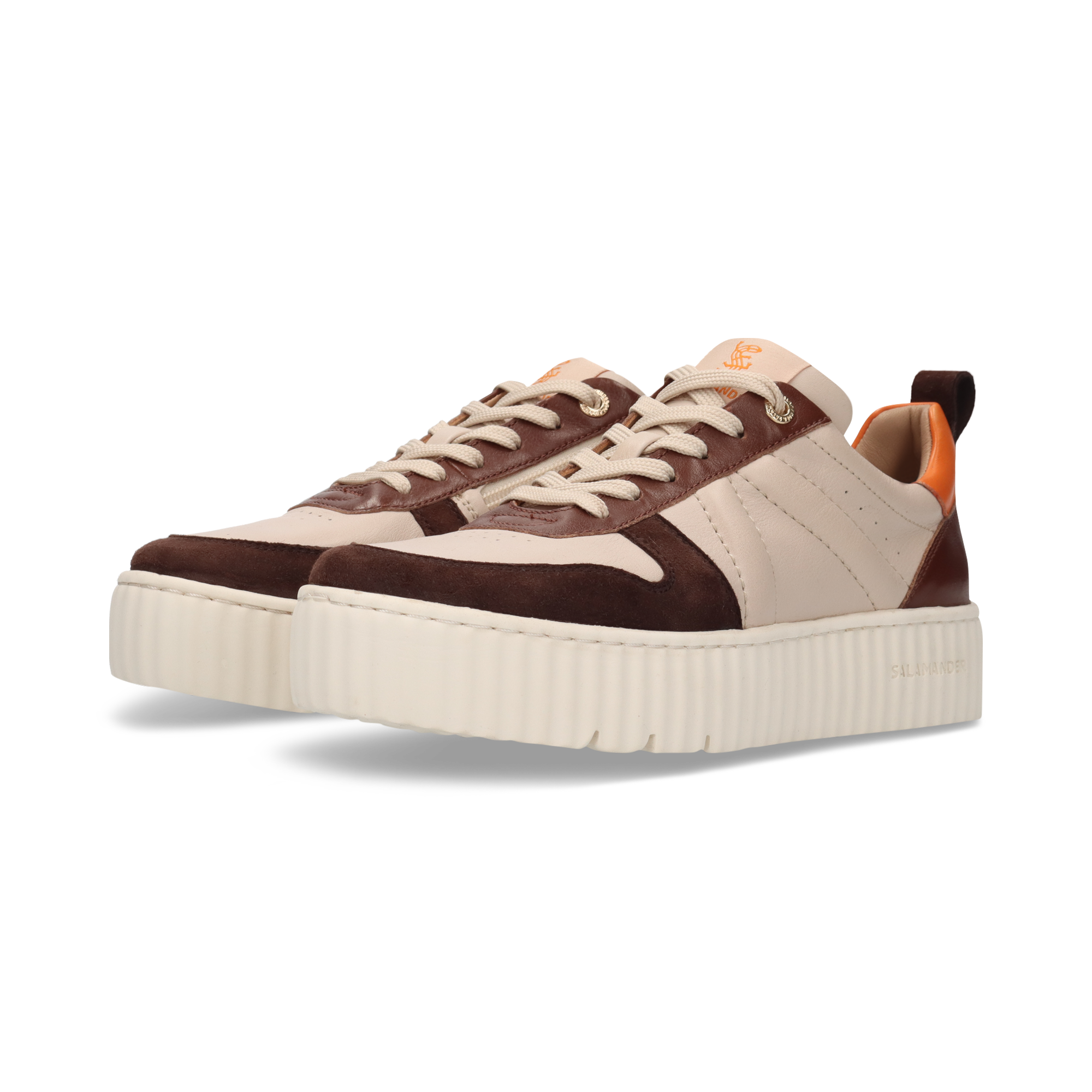 LEATHER SNEAKERS BEIGE/MULTICOLOR