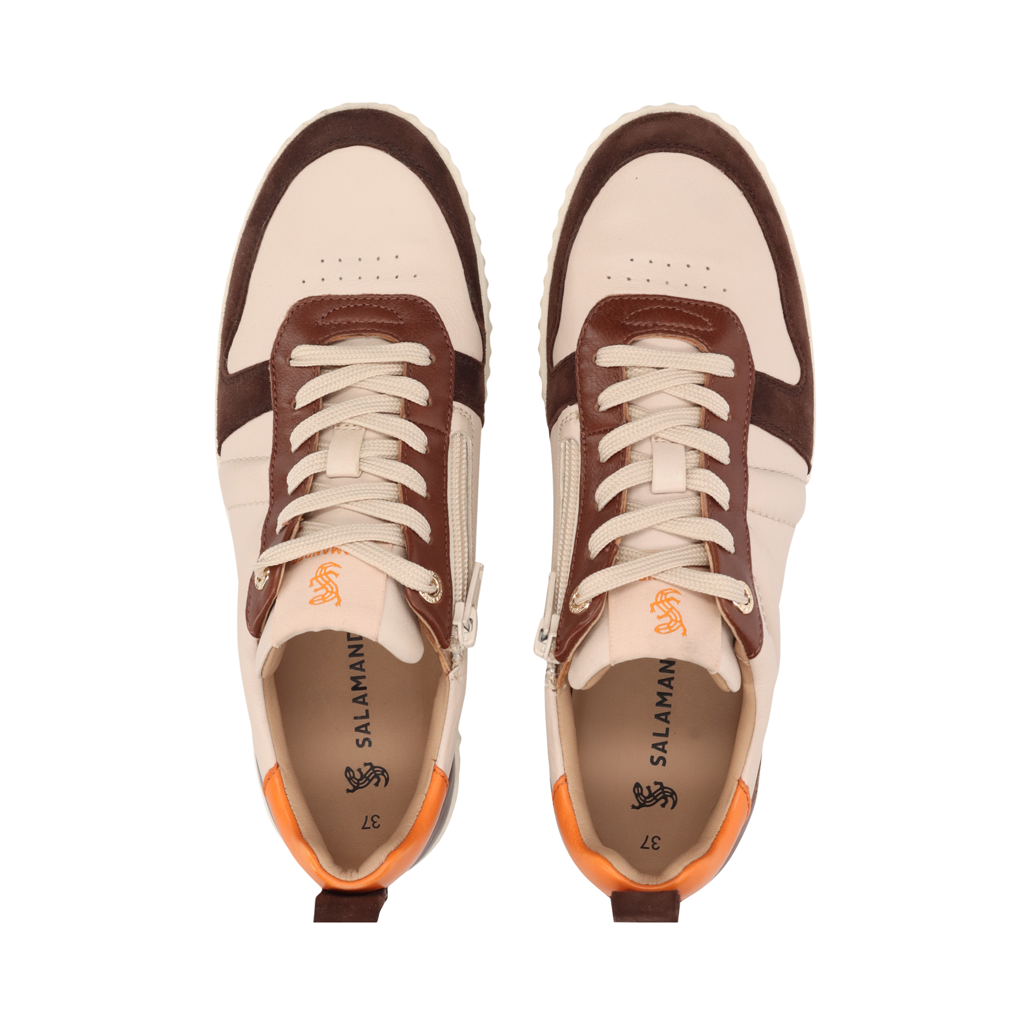 LEATHER SNEAKERS BEIGE/MULTICOLOR