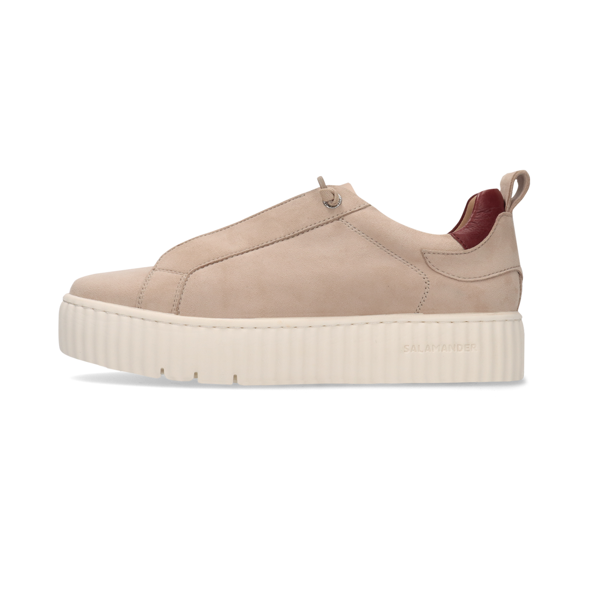 Leather Sneakers Sand/Red