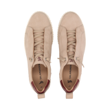 Leather Sneakers Sand/Red
