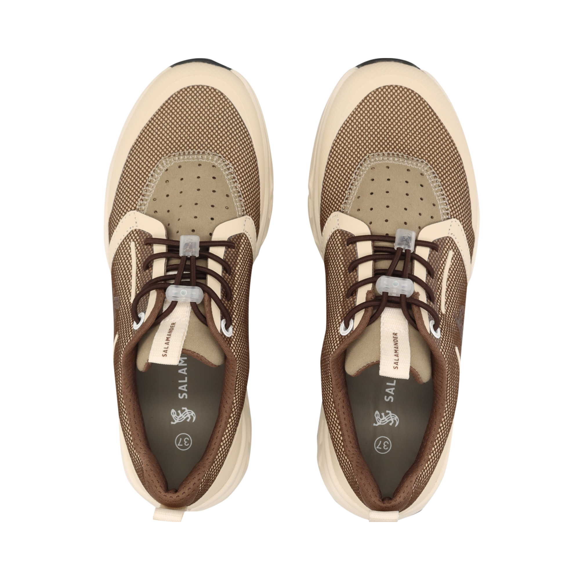 SNEAKER BEIGE/DUNKELBRAUN