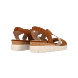 Leder Sandale Cognac