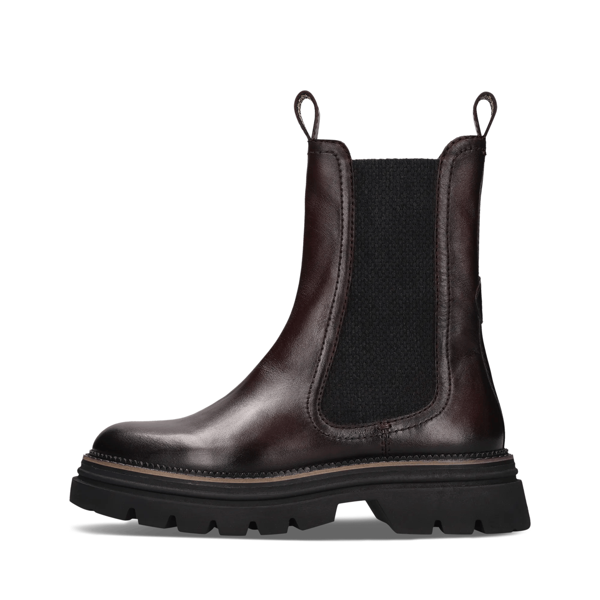 Bordeauxrote Chelsea Boot aus Leder