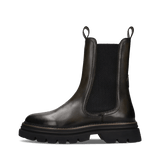 Dunkelgrüne Chelsea Boot aus Leder