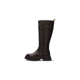 LEDER LANGSCHAFTSTIEFEL SCHWARZ