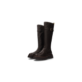 LEDER LANGSCHAFTSTIEFEL SCHWARZ