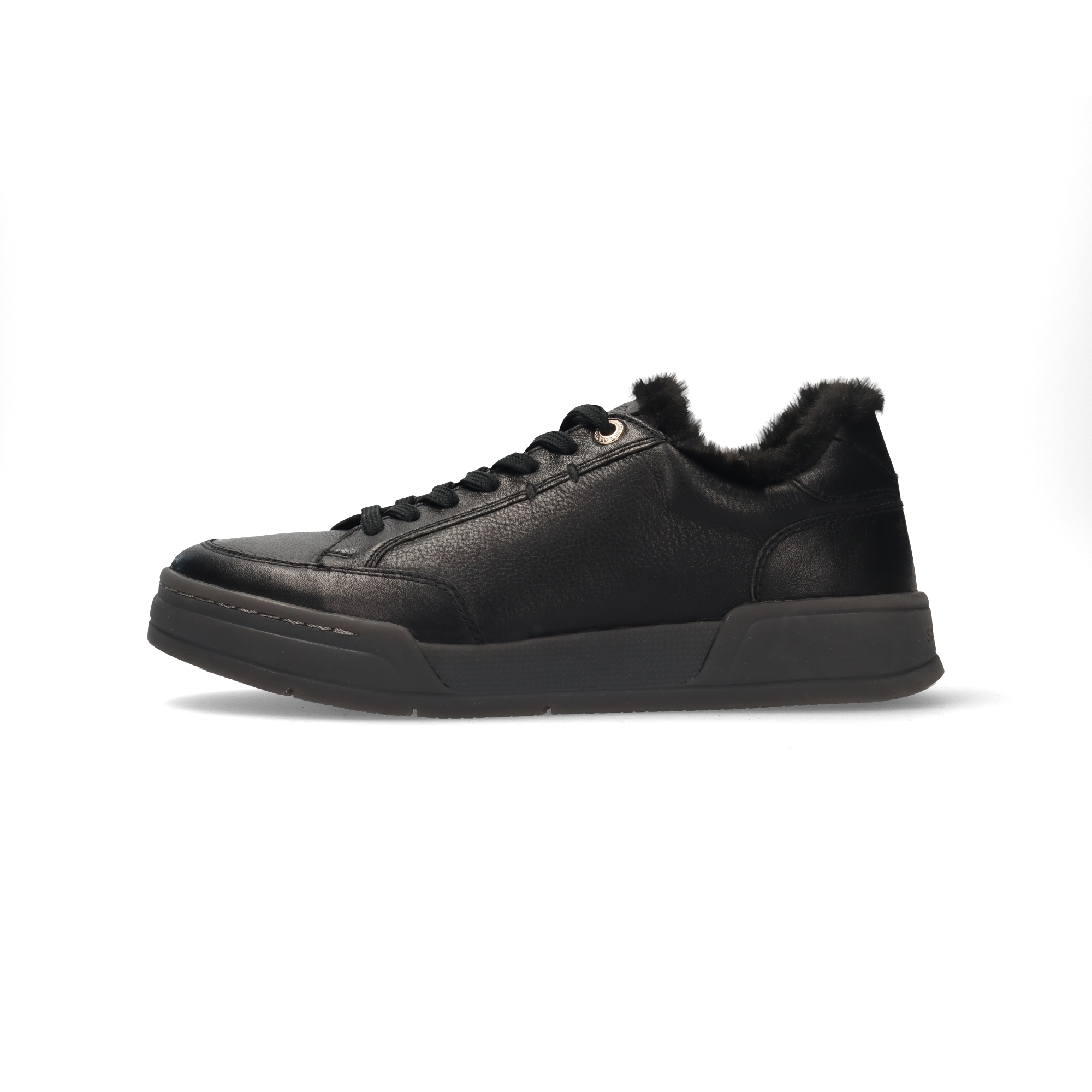 LEDER SNEAKER SCHWARZ
