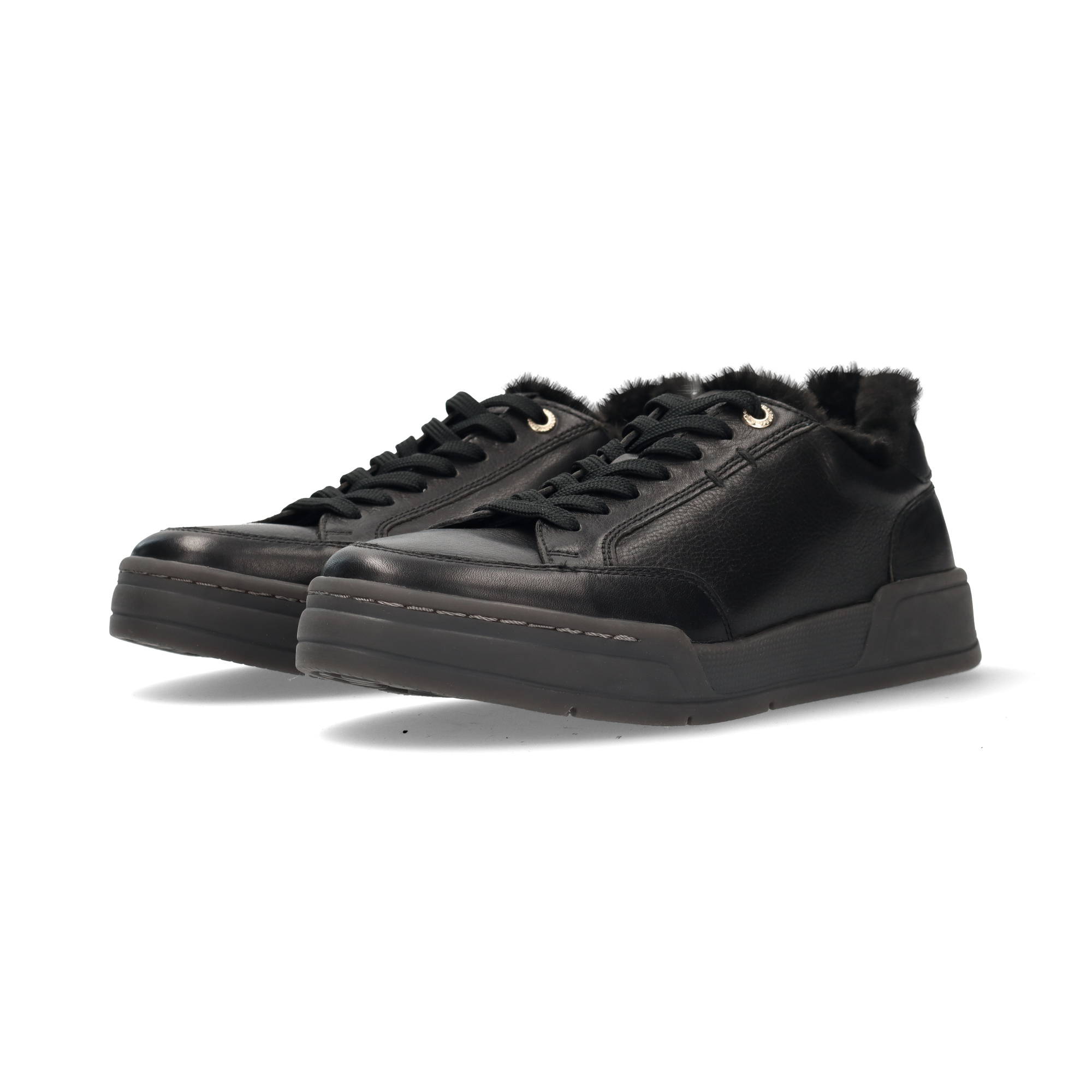 LEDER SNEAKER SCHWARZ