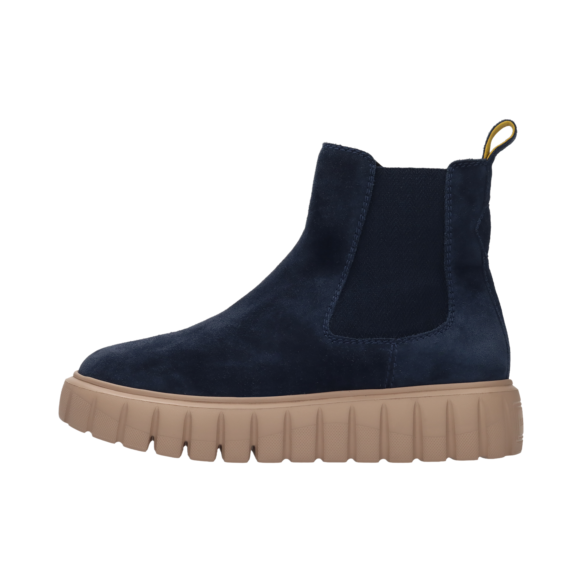 LEDER CHELSEA-STIEFELETTE DUNKELBLAU