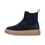 LEDER CHELSEA-STIEFELETTE DUNKELBLAU