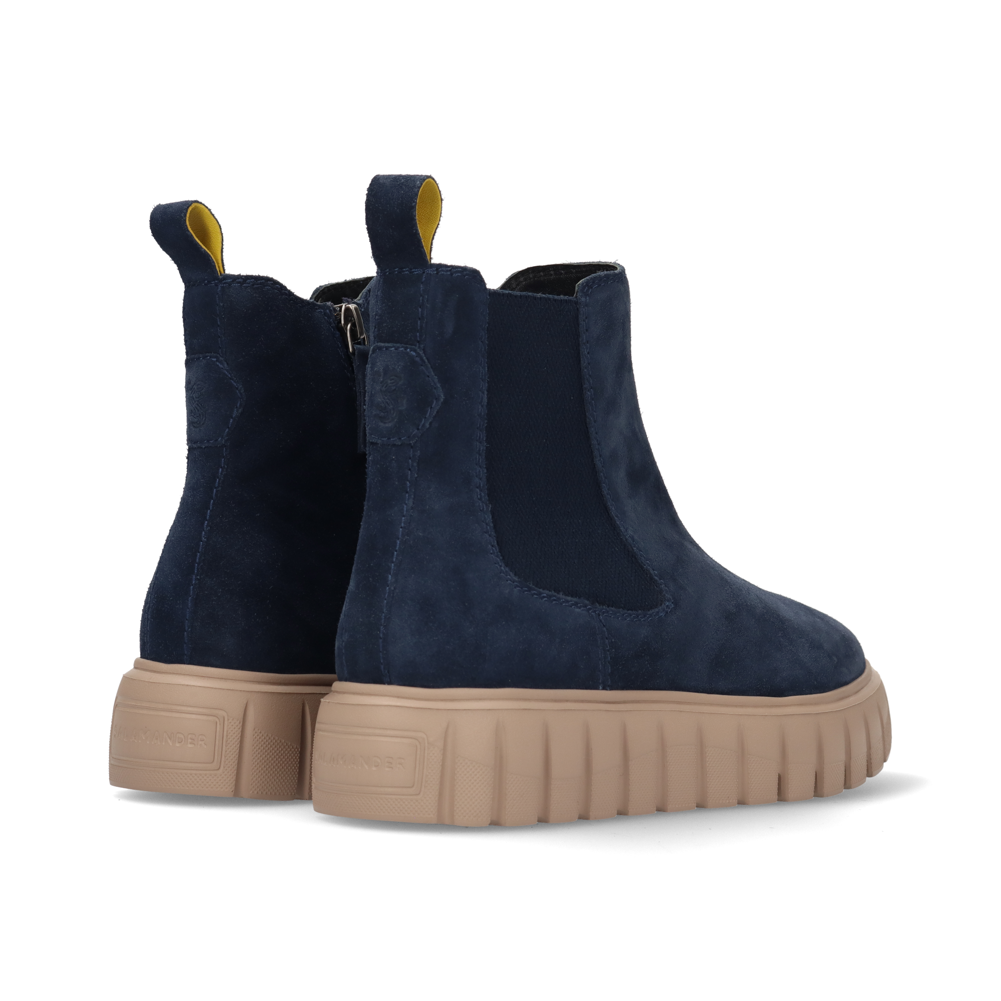 LEDER CHELSEA-STIEFELETTE DUNKELBLAU