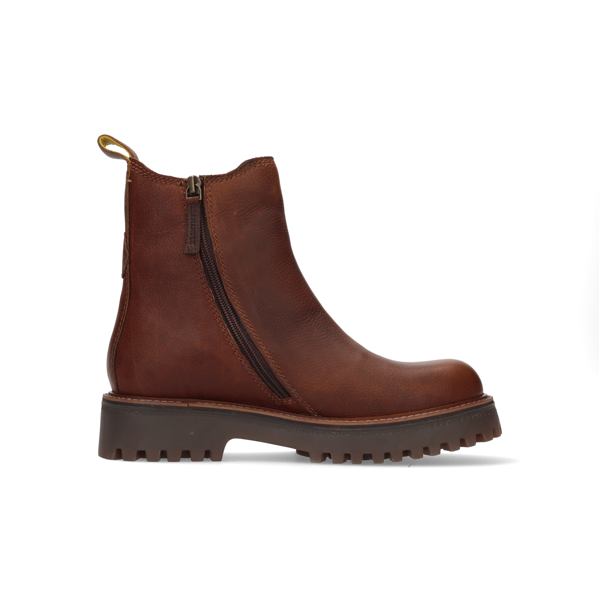 LEDER CHELSEA-STIEFELETTE DUNKELBRAUN