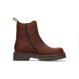 LEDER CHELSEA-STIEFELETTE DUNKELBRAUN