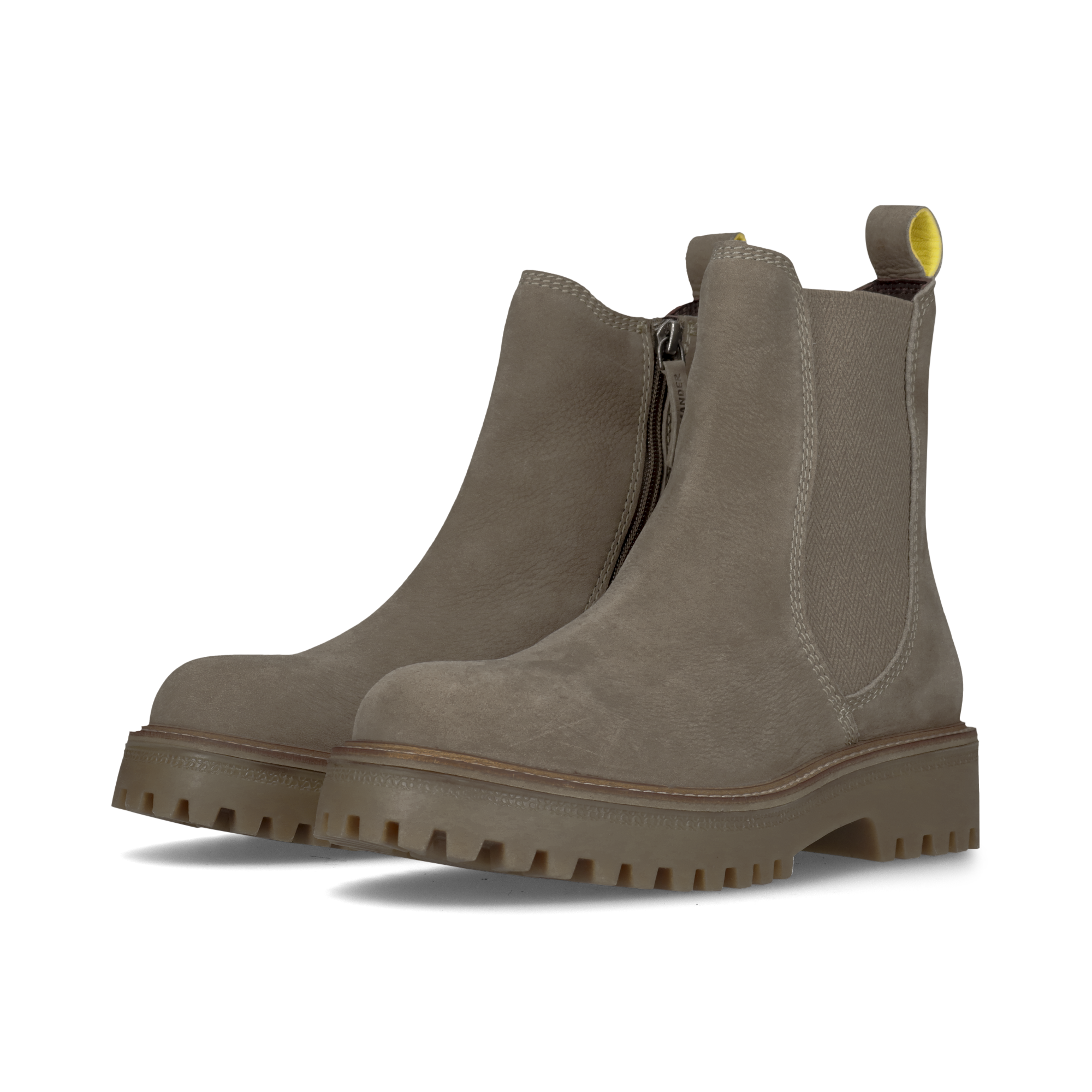 LEDER CHELSEA-STIEFELETTE GRAU