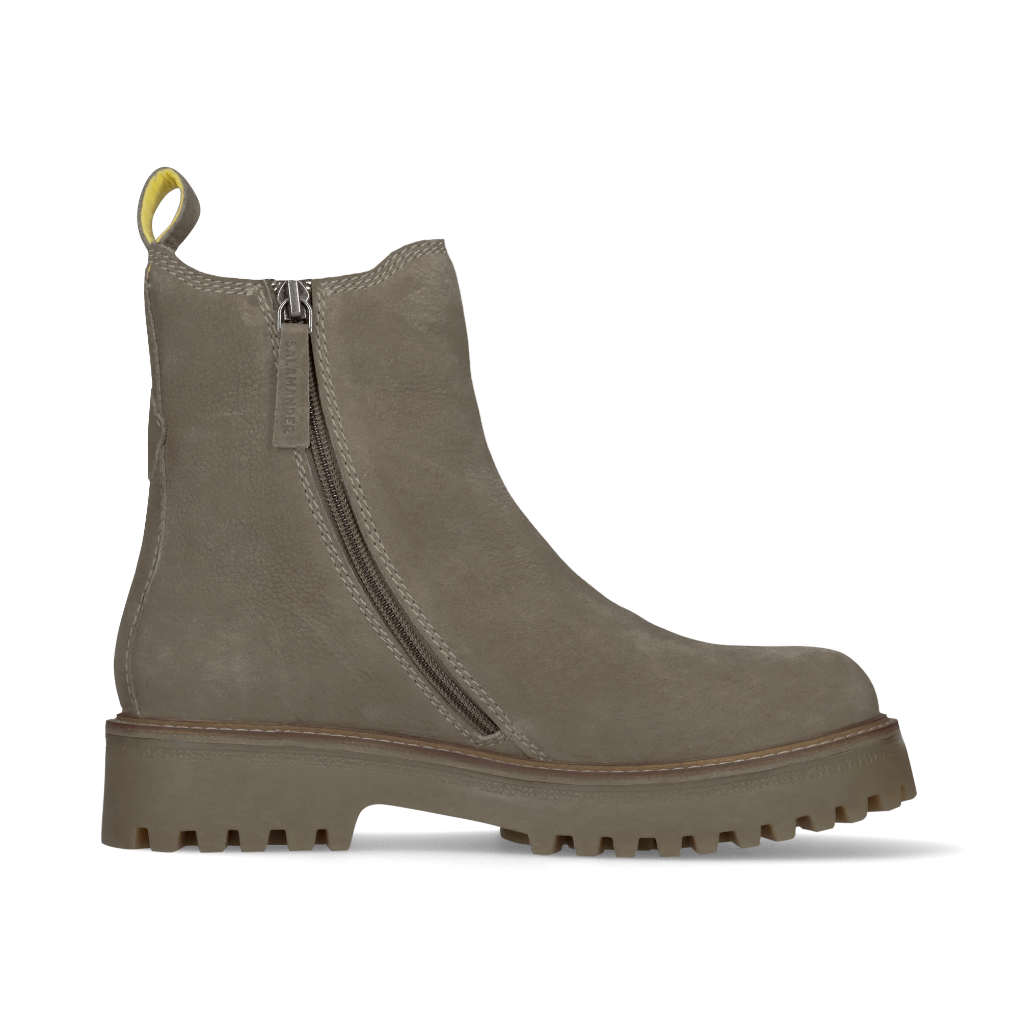 LEDER CHELSEA-STIEFELETTE GRAU