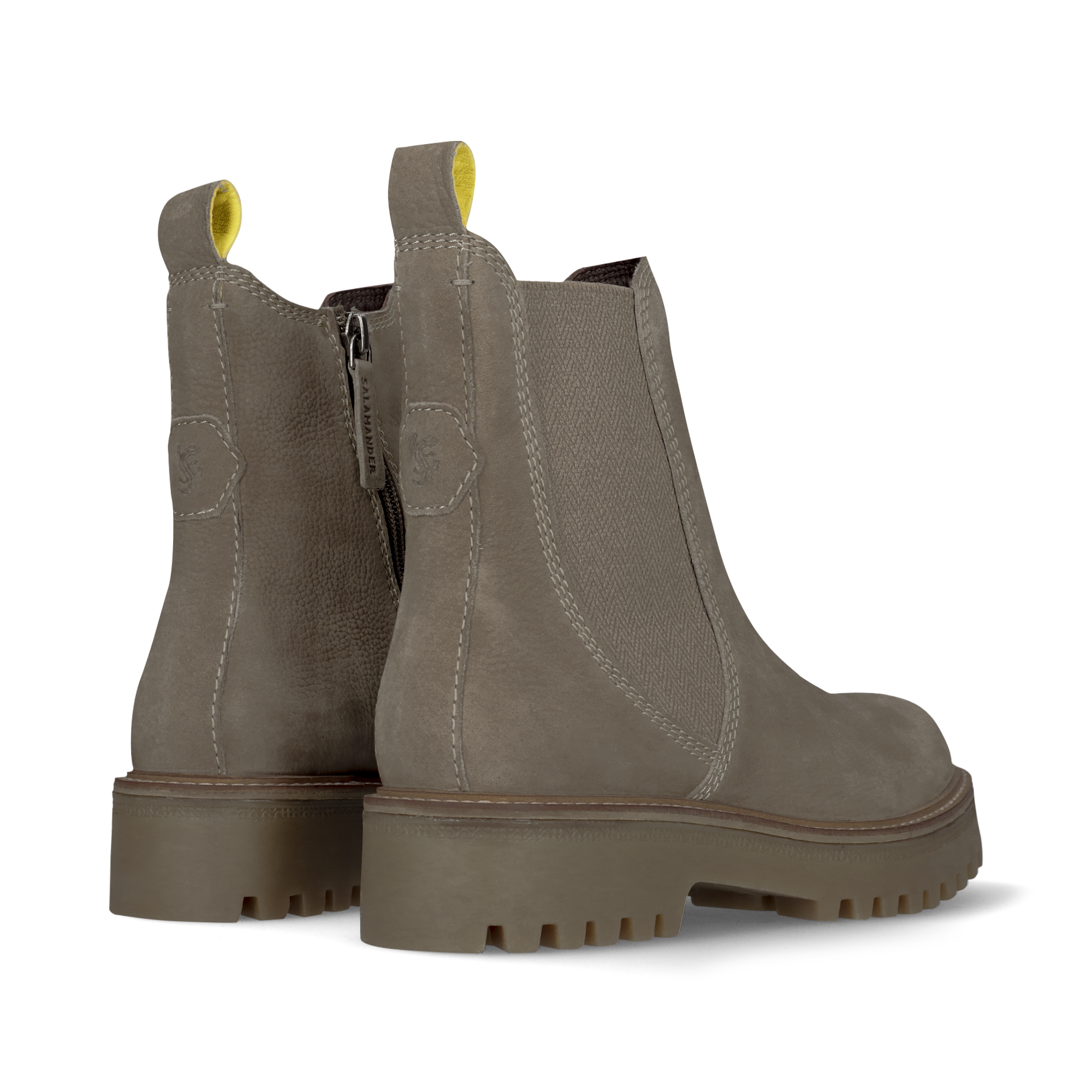 LEDER CHELSEA-STIEFELETTE GRAU