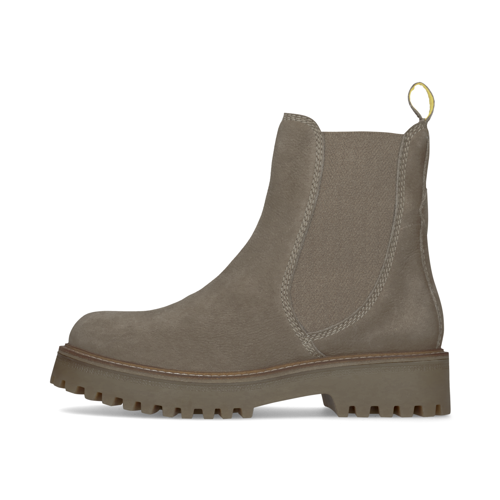 LEDER CHELSEA-STIEFELETTE GRAU
